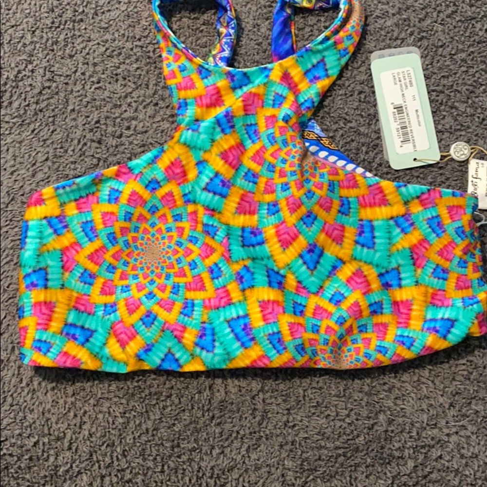 Luli fama reversible bikini top